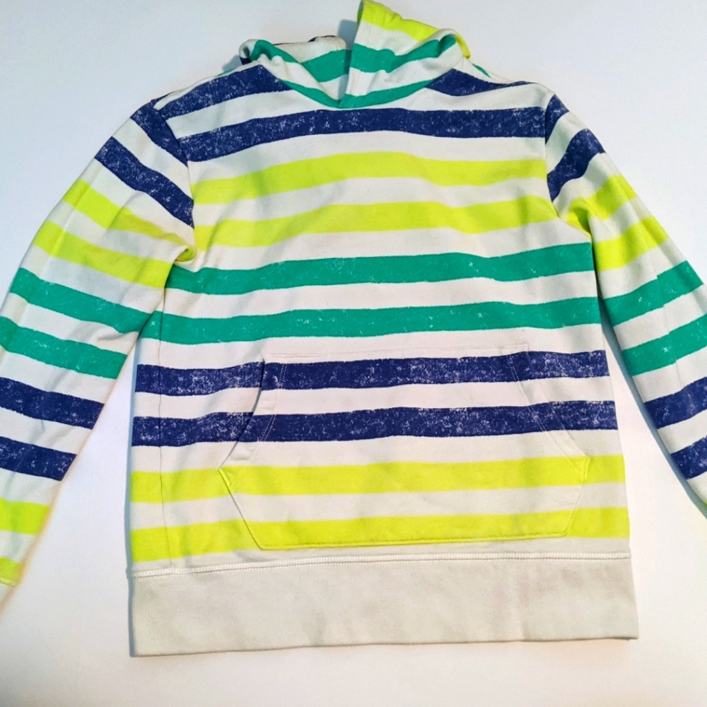 Crewcuts/JCrew Multi Neon Stripe Hoodie Size 12